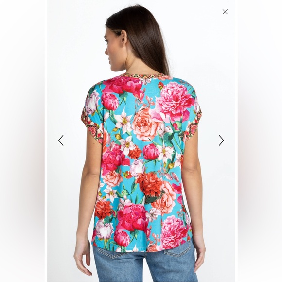 Pink Rose Relaxed Tee NWT - Picture 2 of 4